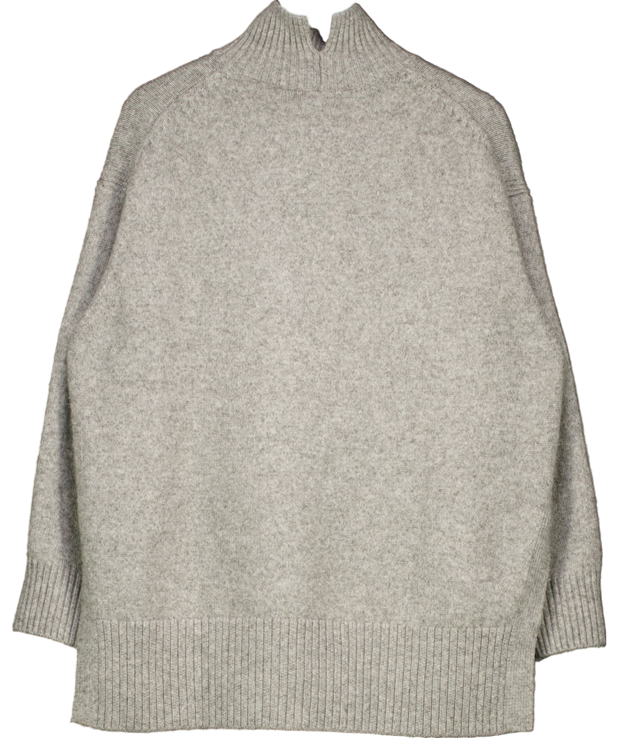 H&M Grey Wool Blend Roll Neck Jumper UK XL