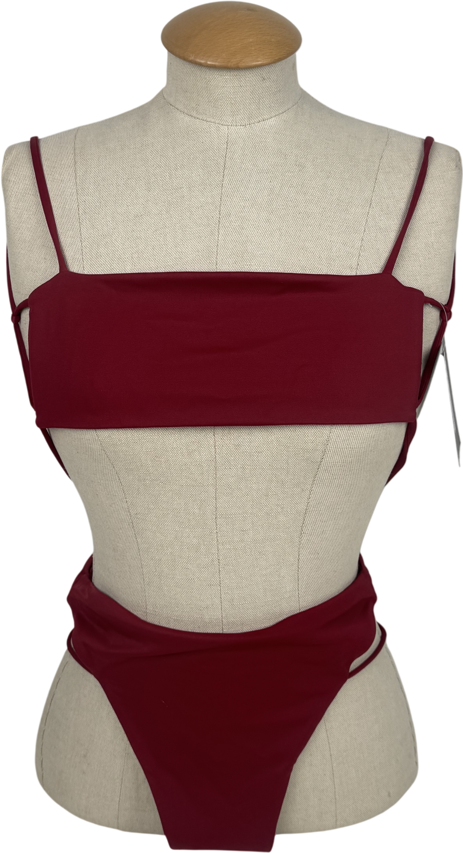 Wine Red Bikini Set UK XS/S