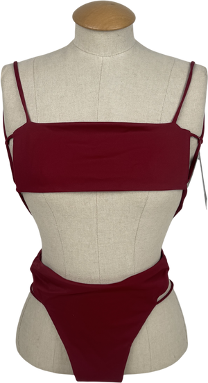 Wine Red Bikini Set UK XS/S