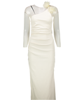 MANGO Cream Capsule Collection Asymmetrical Dress With Flower Detail UK S
