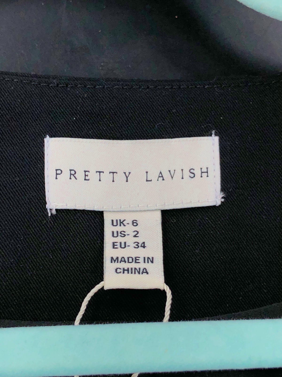Pretty Lavish Black Sleeveless Top UK 6