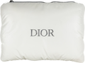 Christian Dior White Padded Makeup Pouch One Size