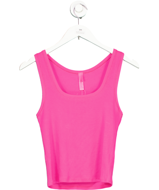 SKIMS Pink Cotton Rib Tank UK XL