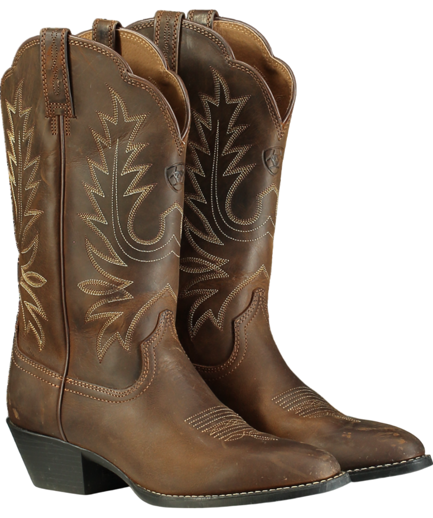 ARIAT Brown Heritage R Toe Western Boot UK 4 EU 37 👠