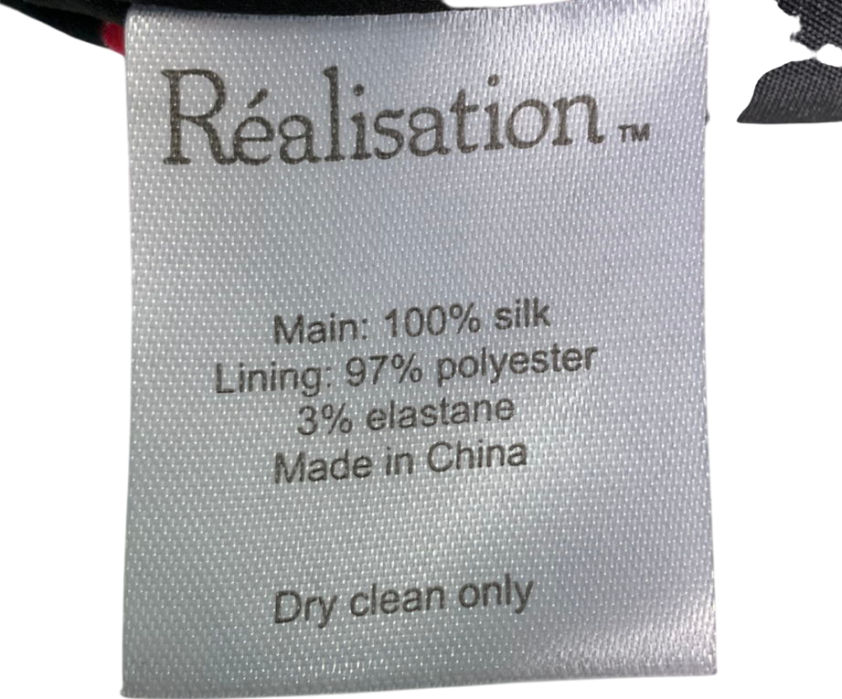 Réalisation Black Christy Silk Mini Dress UK M