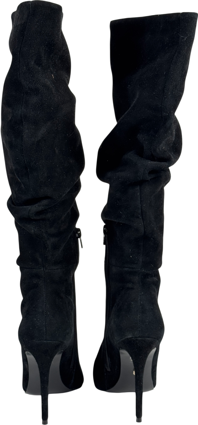CARVELA Black Suede Knee High Boots UK 6 EU 39 👠