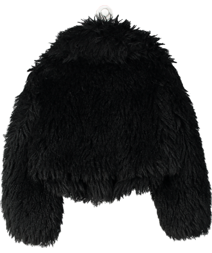 M&S Black X Sienna Miller Faux-fur Collared Jacket UK 14