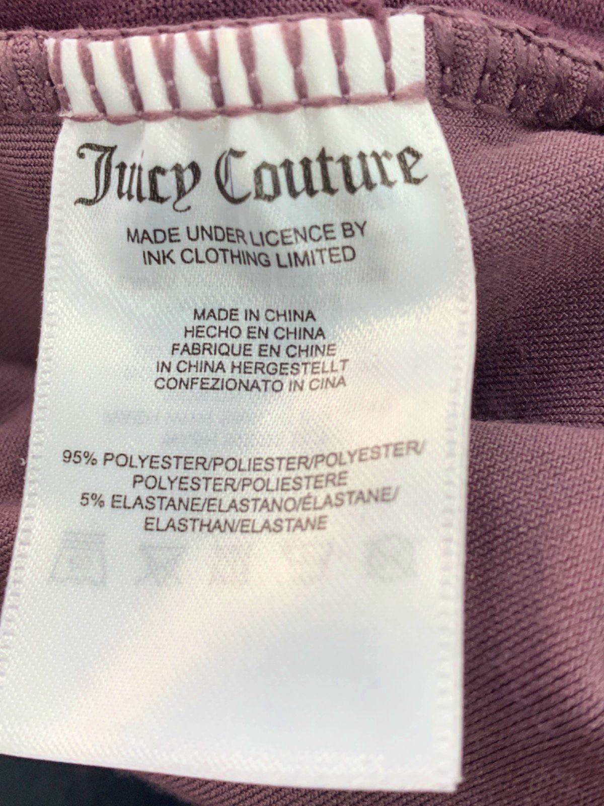 Juicy Couture Purple Velour Tracksuit Trousers UK XS