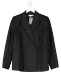 Good American Black Scuba Blazer 2.0 UK S