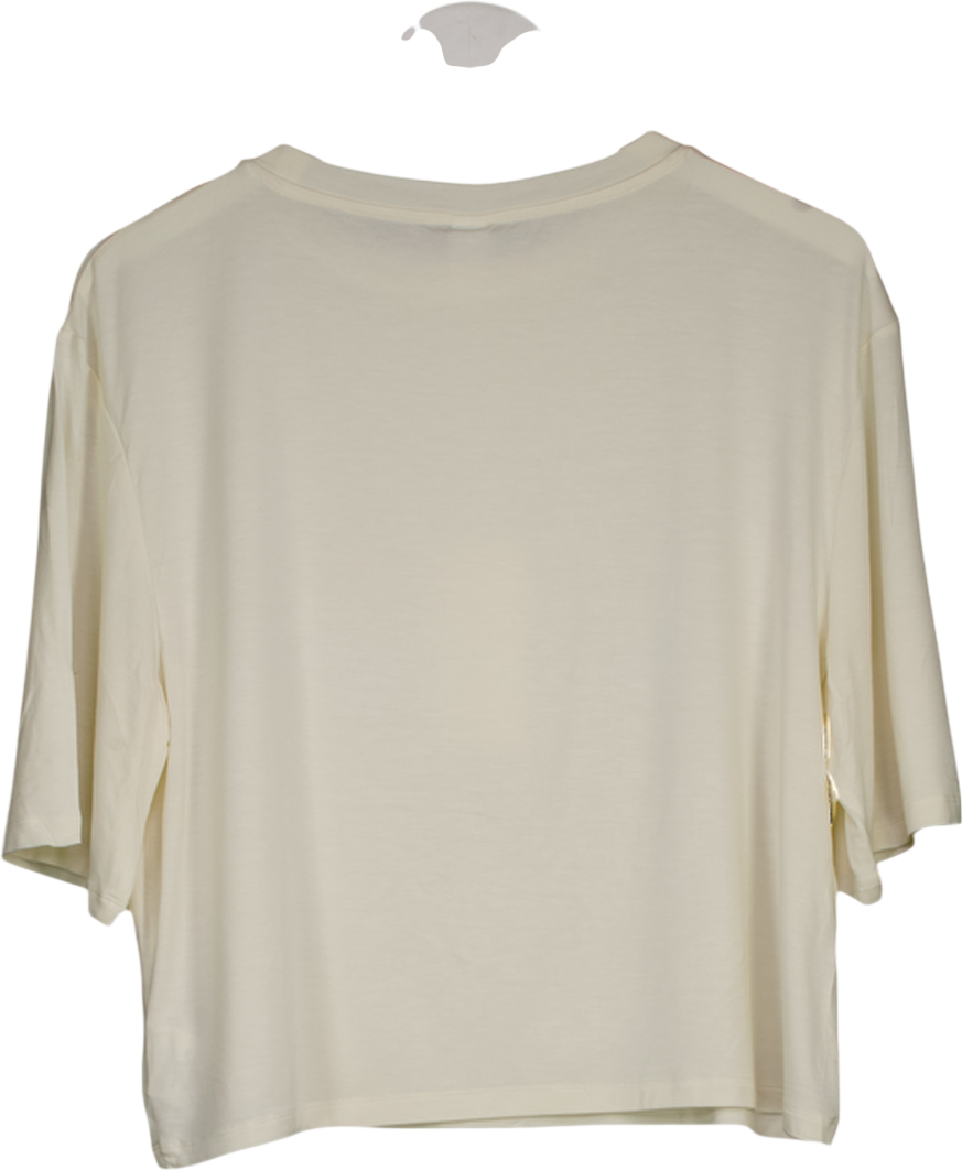 VARLEY Ivory Cream Bamboo Blend Supersoft Relaxed T-shirt UK XS