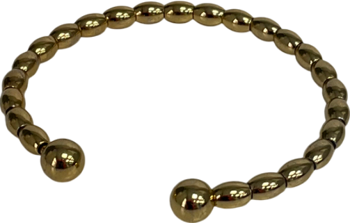 Metallic Beaded Bangle Bracelet One Size