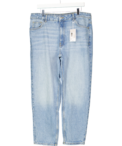 MANGO Blue Mom High Rise Jeans UK 16