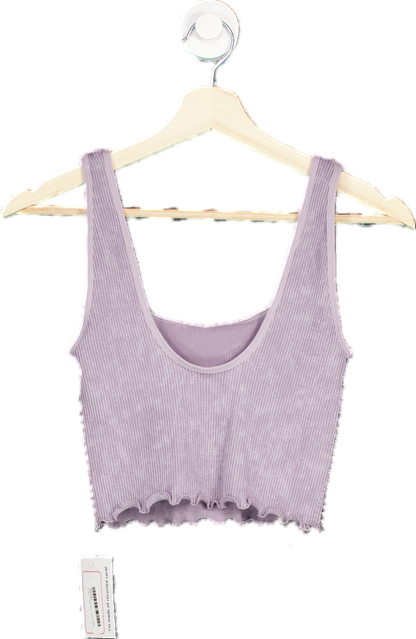 Urban Outfitters Lilac Ribbed Cropped Tank Top SP