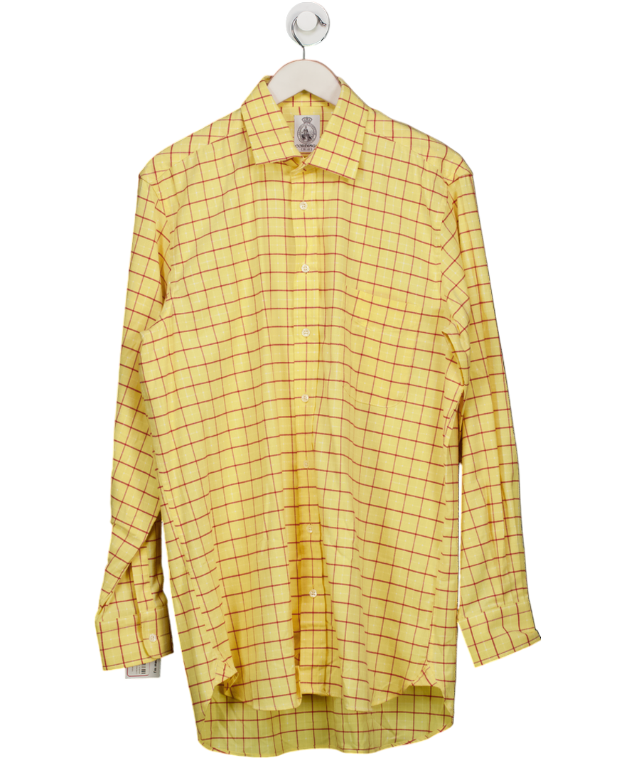 CORDINGS Yellow And Red Check Medium Tattersall Shirt UK 46" CHEST