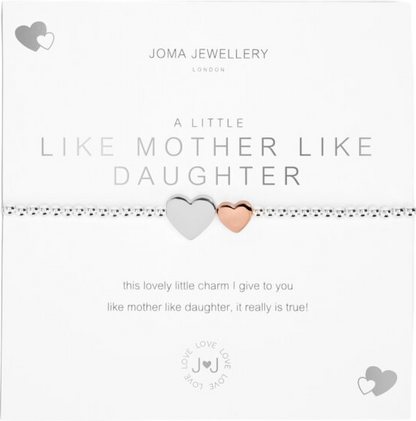 Joma Jewellery Silver / Rose Gold A Little 'like Mother Like Daughter' Bracelet One Size