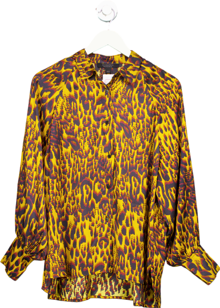 AllSaints Multicolour Leopard Print Shirt UK 6
