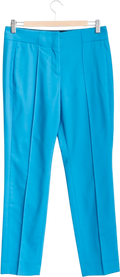 DOROTHEE SCHUMACHER Turquoise Blue Tapered Seam Detail Wool Cigarette Trouser Sz1 UK XS