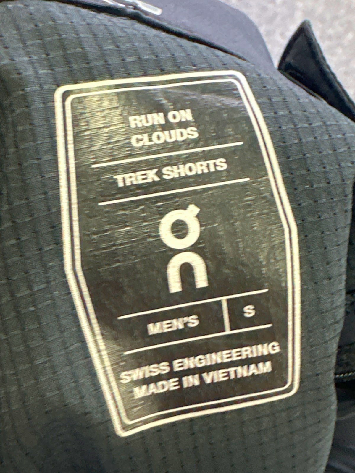 On Running Black Trek Shorts UK S