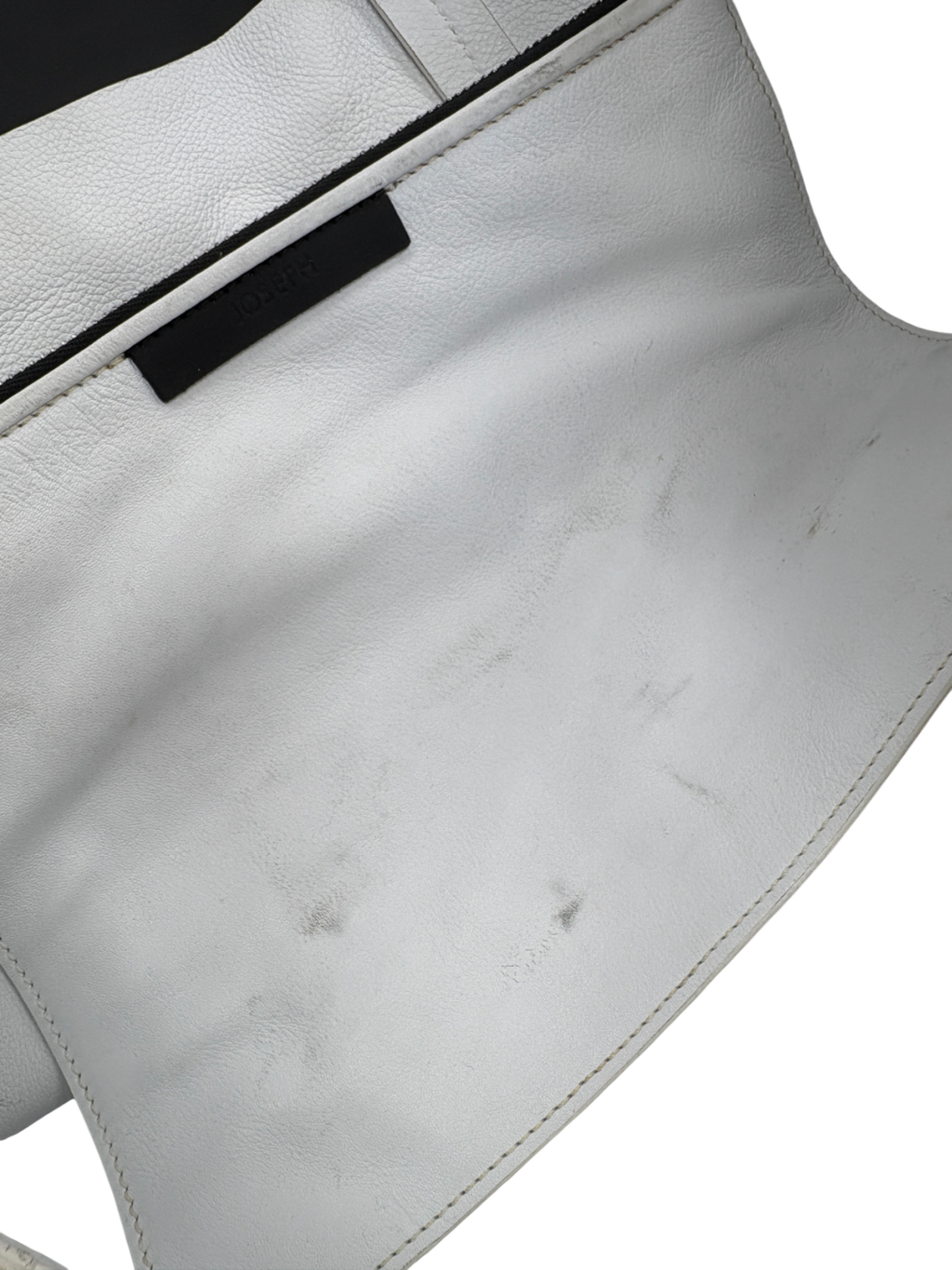 Joseph White / Black Large Leather tote Bag