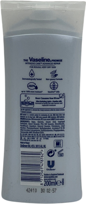 Vaseline Advanced Repair Fragrance Free Lotion 200ml