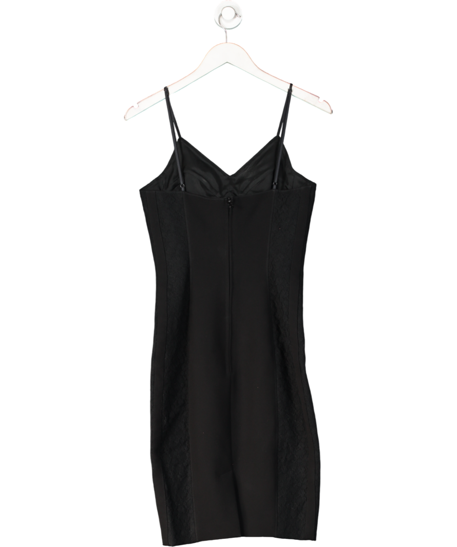 Faith Connexion Black Lace Panel Midi Dress UK 10