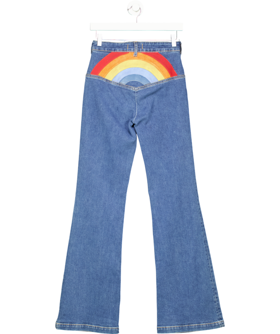 Free People Blue Somewhere Over The Rainbow Jeans W26