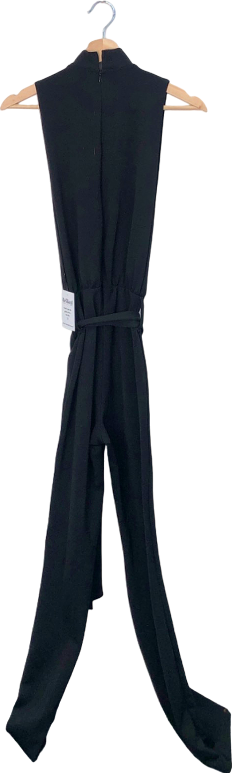 PrettyLittleThing Black Sleeveless Jumpsuit UK 6