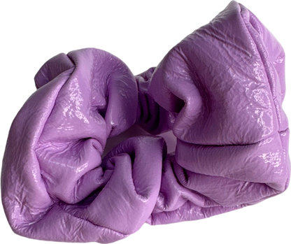 Purple Faux Leather Scrunchie