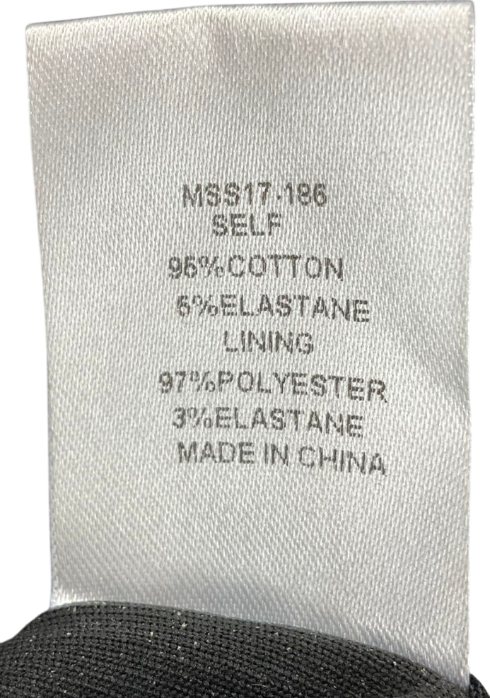 Meshki Black Ribbed Maxi Dress UK S