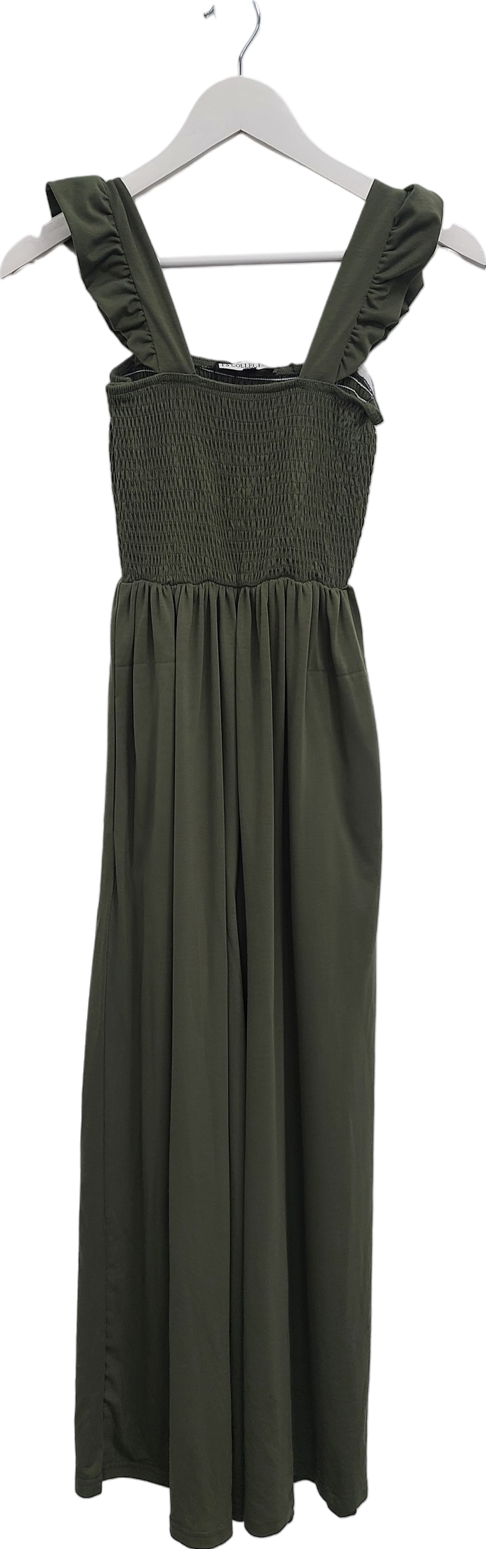 FS Collection Green Frill Detail Strappy Jumpsuit UK 8