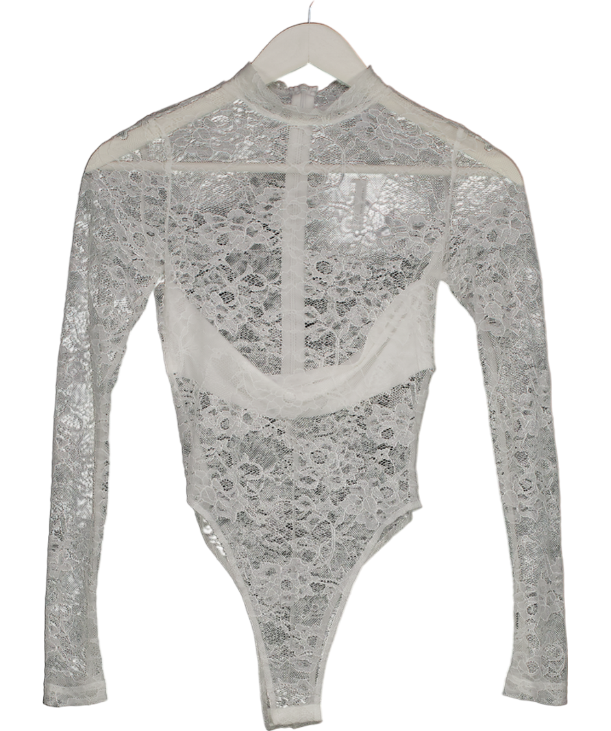 wanderdoll White Britney Lace Bodysuit UK S