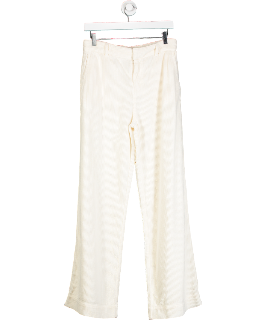 Ba&sh Cream Cordoroy Wide Leg Trouser UK 8