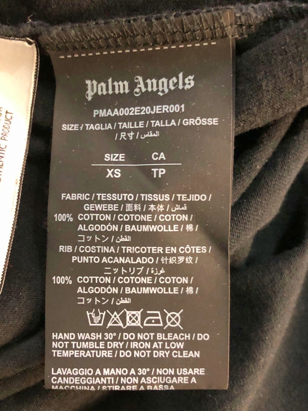 Palm Angels Black Large Logo T-shirt XS