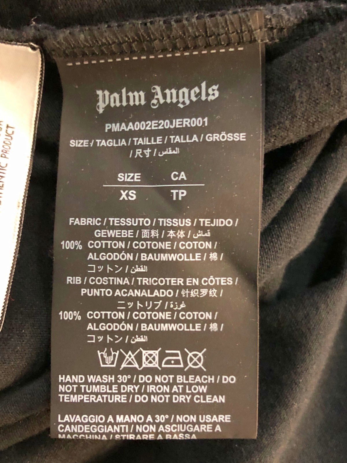 Palm Angels Black Large Logo T-shirt XS