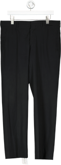 Prada Black 100% Virgin Wool Trousers W36