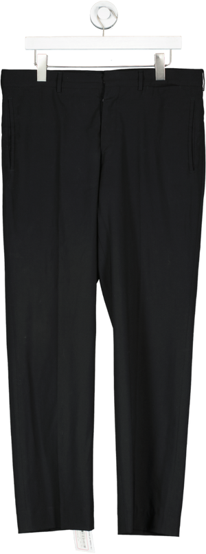 Prada Black 100% Virgin Wool Trousers W36