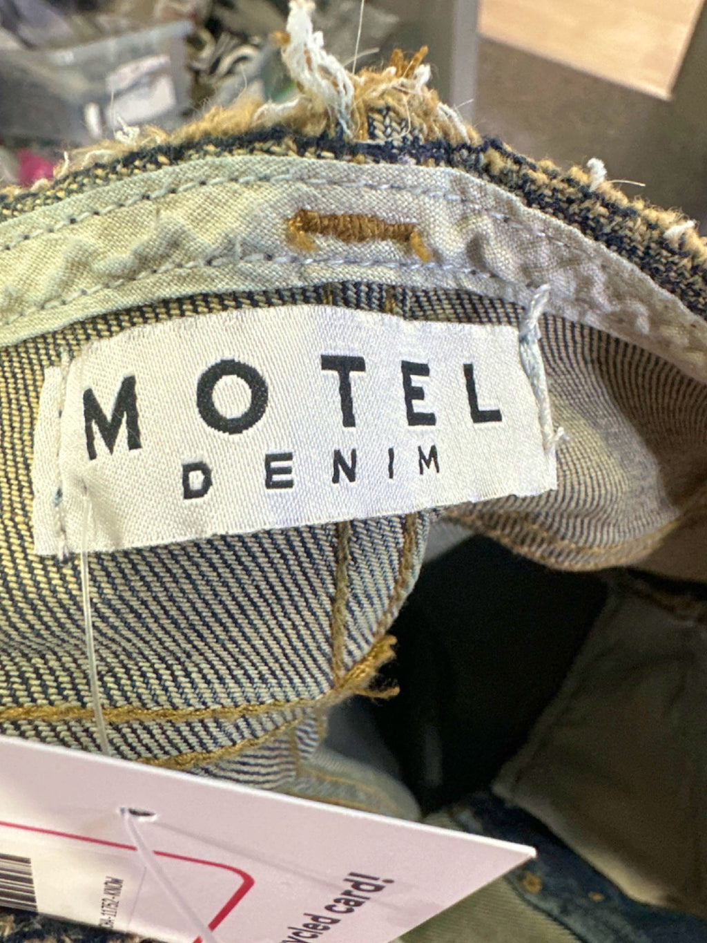 Motel Denim Blue Flared Jeans UK W31