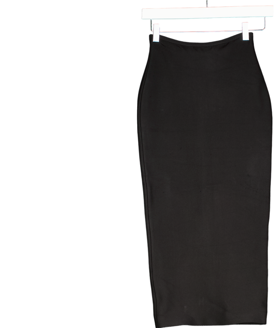 Black Stretch Pencil Skirt UK XS