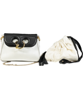 JW Anderson Mini Pierce Leather Bag With Gold Hardware - Black & White