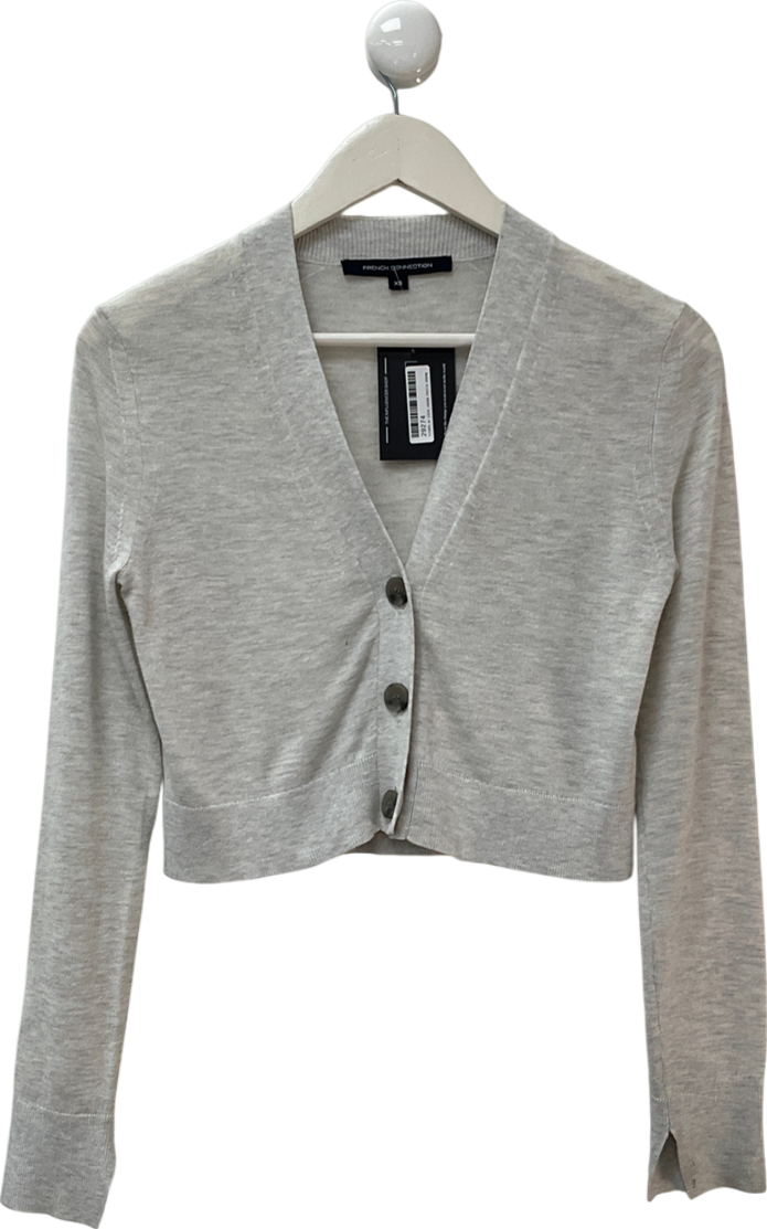 French Connection Grey Millia Vhari Cardigan UK XS