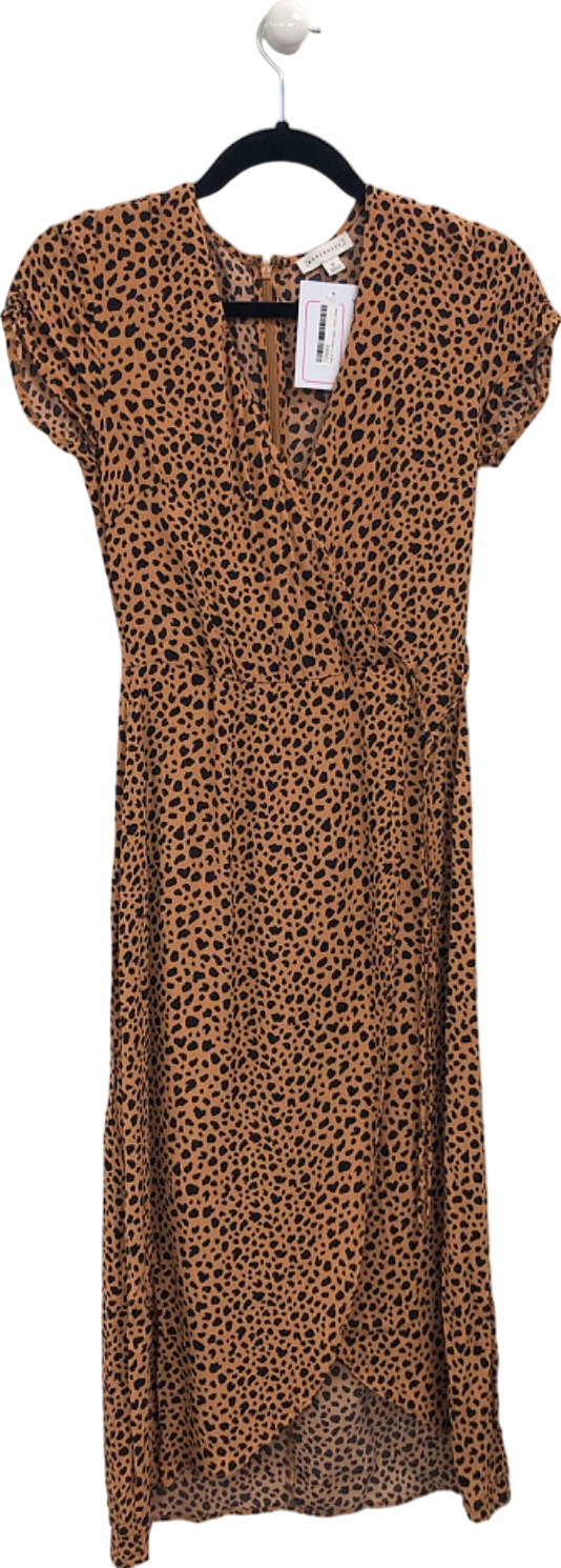 Warehouse Leopard Print Midi Dress UK 6