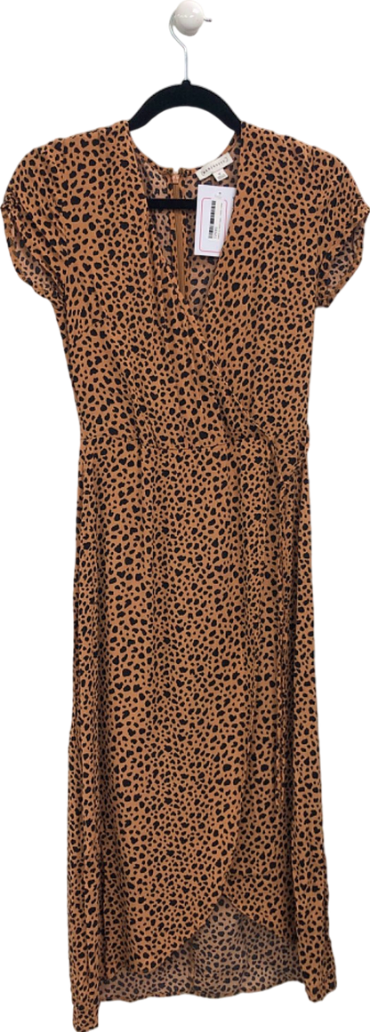 Warehouse Leopard Print Midi Dress UK 6