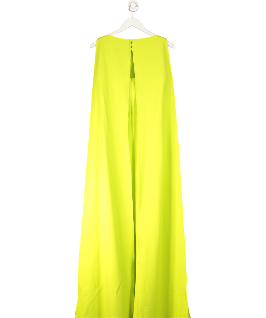 Safiyaa Green Ginevra Long Dress With Embroidered Belt UK 12