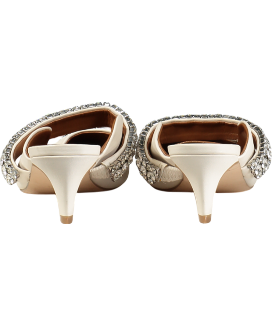 Kurt Geiger Nude Dutchess Leather Heeled Mules UK 6 EU 39