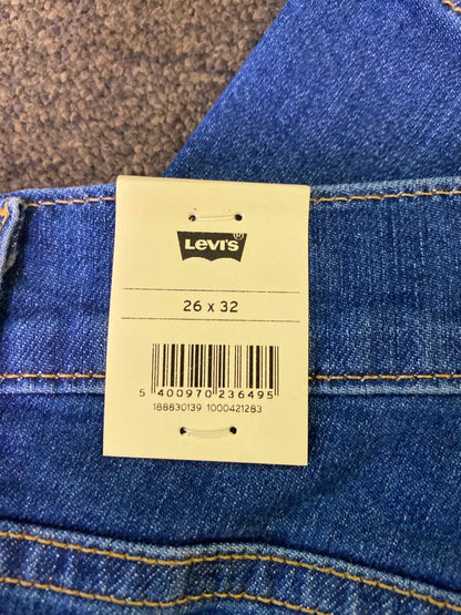 Levi's Blue 724 High Rise Slim Straight Jeans Size W26