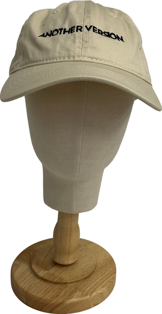 Another Version Beige Cotton Baseball Cap One Size