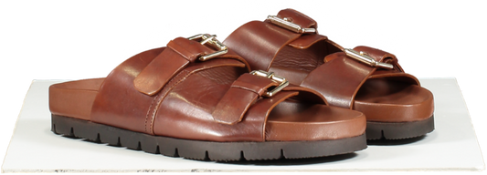 Grenson Brown Smooth Leather Double Strap Sandals UK 6 EU 39 👠