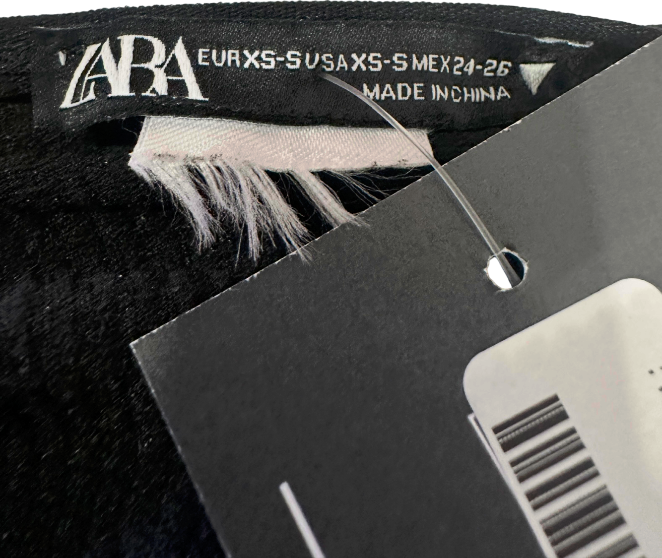 ZARA Black Ribbed Crochet Detail Mini Dress UK XS/S