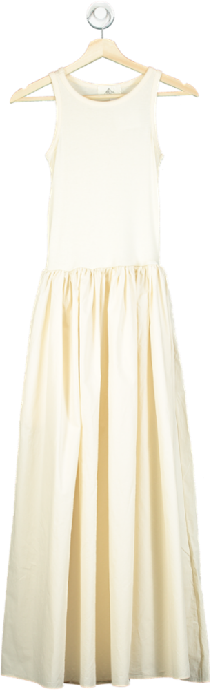 PLN Seoul Cream Sleeveless Maxi Dress