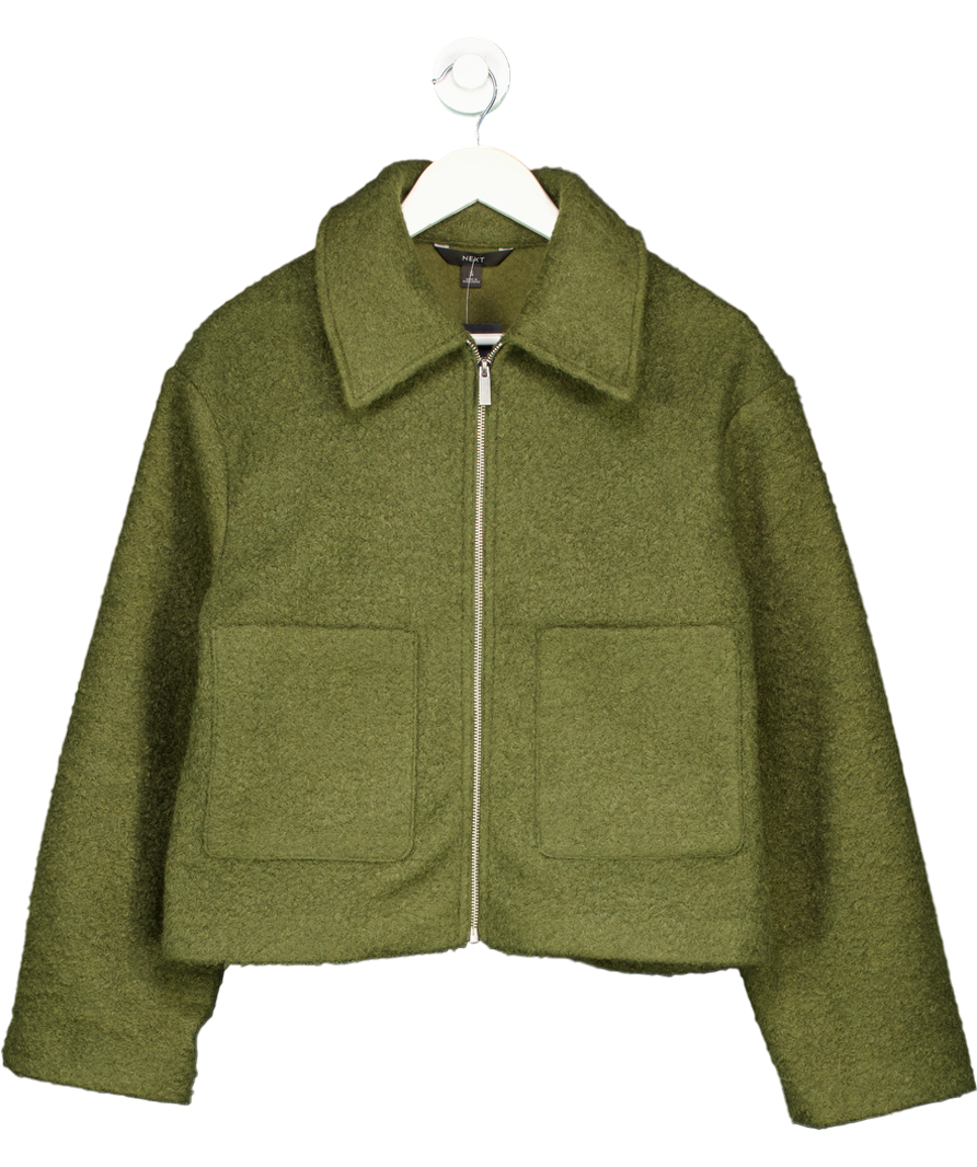 Next Green Wool Look Jacket UK S